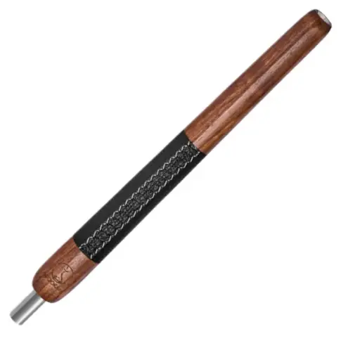 [252493] Boquilla Wookah Walnut Black Leather