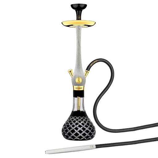 [200372] Cachimba Wookah Nox White 24K Check Black Mastercut